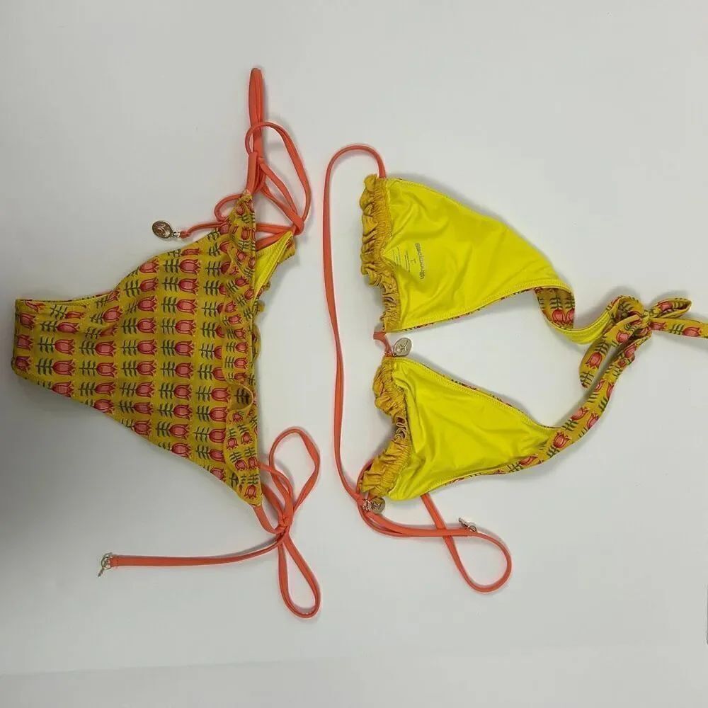 Blackbough "Tulip Time" Ruffled Halter Bikini Set - Large - Picture 5 of 10
